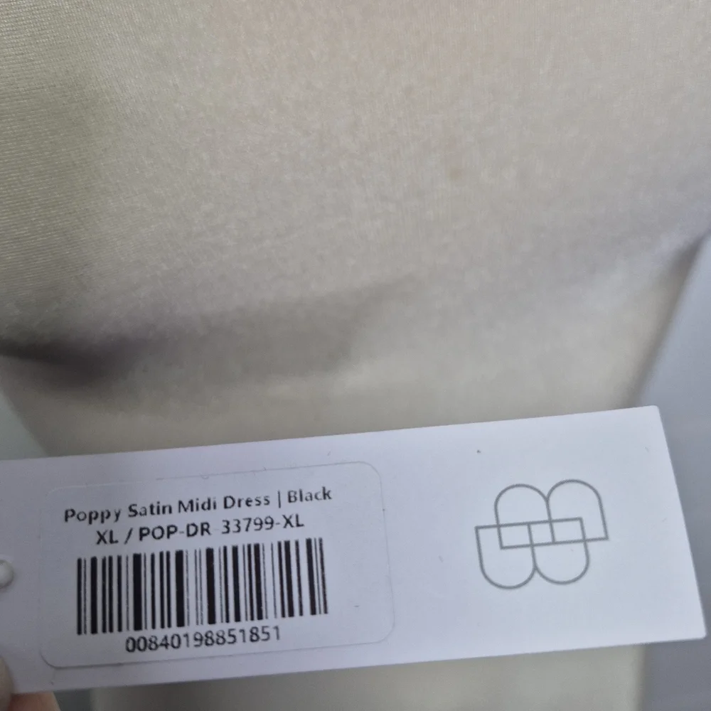 Baltic Born Poppy Satin Tie Front Midi Dress Size XL - Picture 11 of 13